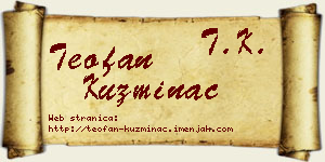 Teofan Kuzminac vizit kartica